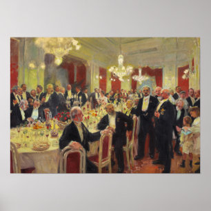 Póster Laurits Tuxen deja la mesa