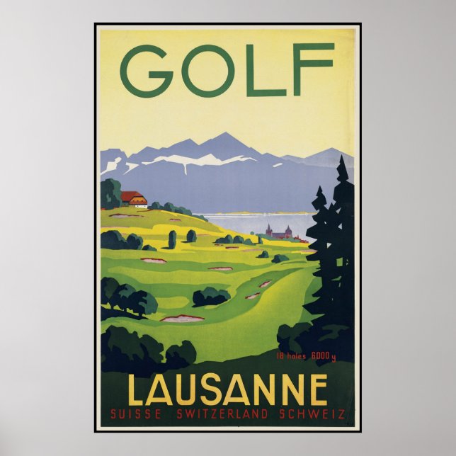 Póster Lausanne Golf (Frente)
