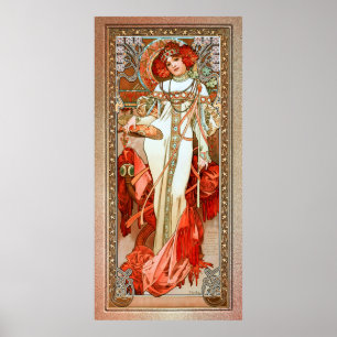 Póster L'Automne por Alphonse Mucha