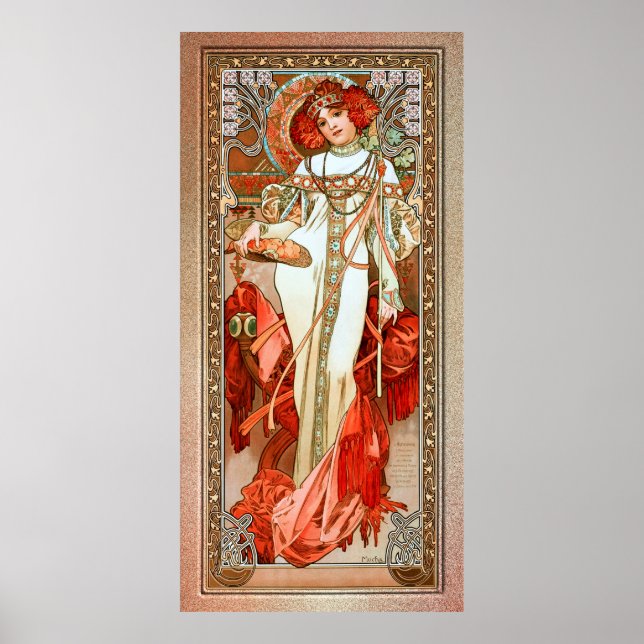 Póster L'Automne por Alphonse Mucha (Frente)