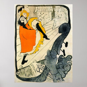 Póster Lautrec: Jane Avril Danicng Poder-Puede