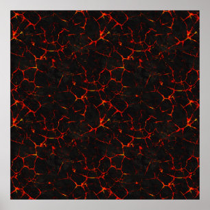 Póster Lava caliente de caída