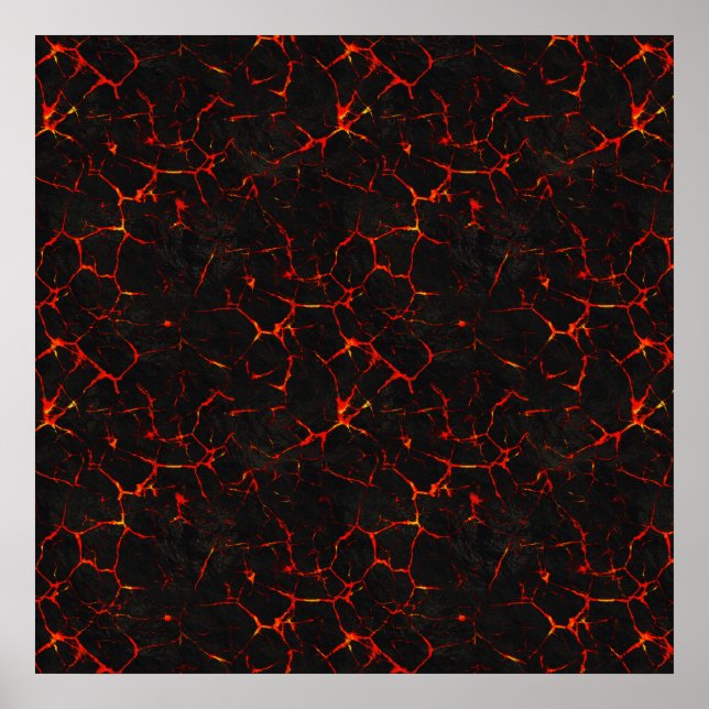 Póster Lava caliente de caída (Frente)