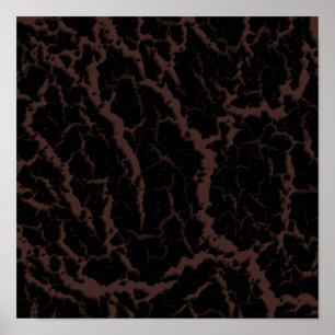 Póster Lava Espacial Agrietada - Marrón
