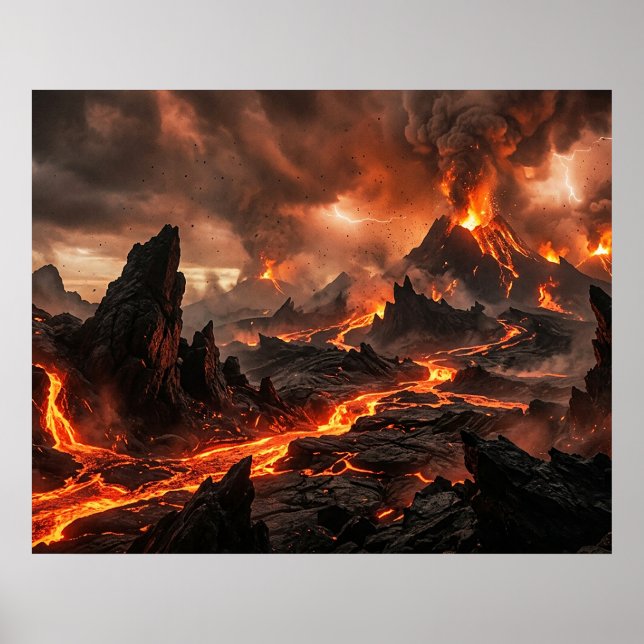 Póster Lava Volcánica (Frente)