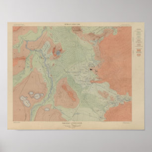 Póster Lavabo del géiser de Firehole