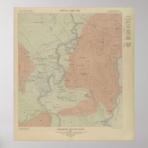 Póster Lavabo del géiser del Shoshone