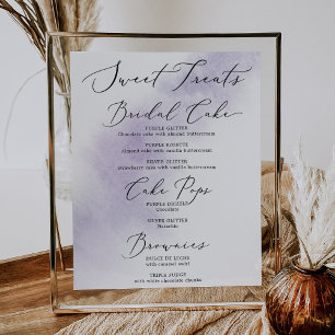 Póster Lavado de color de agua   Tratamientos dulces mora