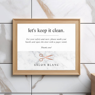 Póster Lavado de manos en el baño de la panadería Mint & 