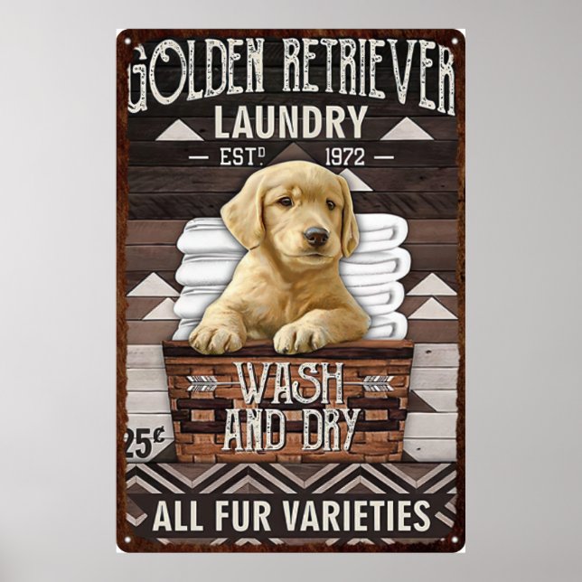 Póster Lavado de perros y cosecha seca (Frente)