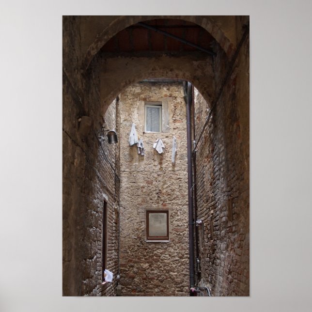 Póster Lavado de secado en poster toscano (Frente)