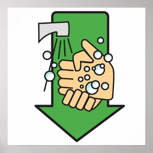 Póster Lavado manual (Frente)