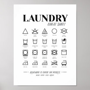 Póster Lavandería Cheat Sheet
