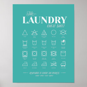 Póster Lavandería Cheat Sheet