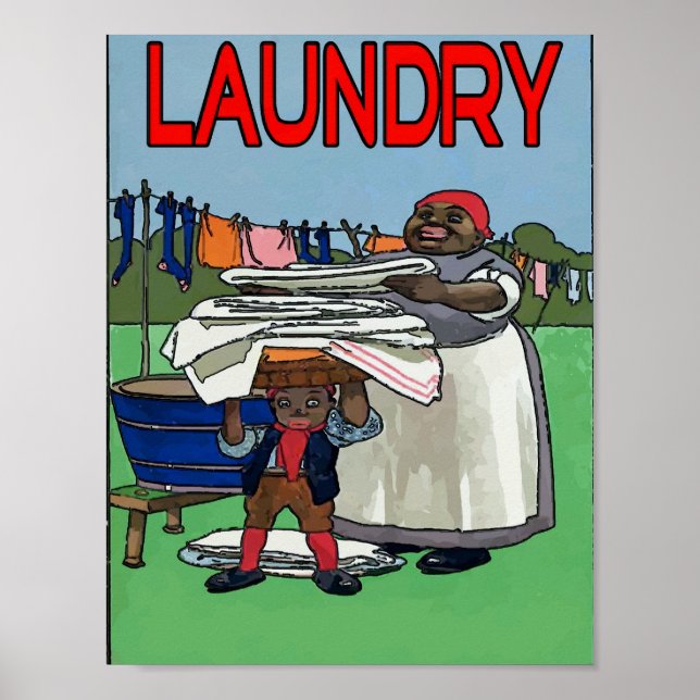 Póster Lavandería de moda antigua (Frente)