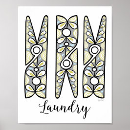Póster Lavandería de tela Sala Pared Art