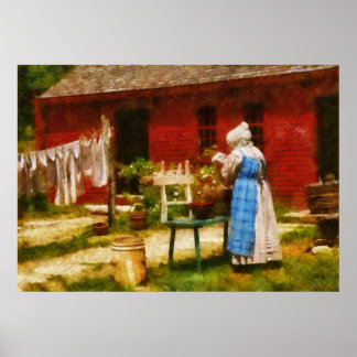 Póster Lavandería - Lavar Ropa