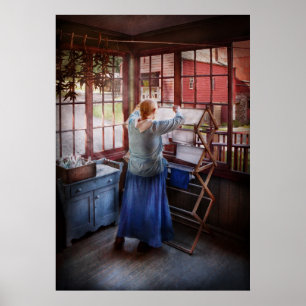 Póster Lavandería - Miss Lady Blue