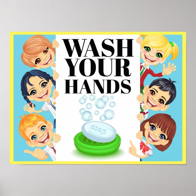 PÓSTER LAVAR LAS MANOS (Frente)