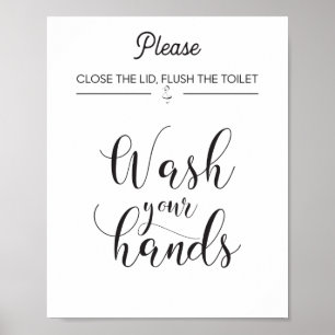 Póster Lávate las manos
