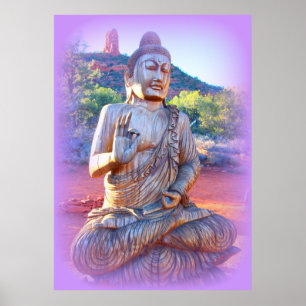 Póster lavender aura buddha
