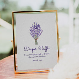 Póster Lavender Bouquet acuarela Diaper Raffle