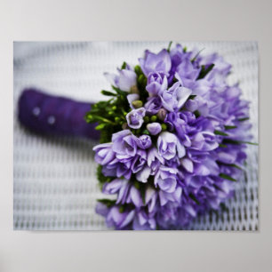 Póster Lavender Crocus Bridal Bouquet