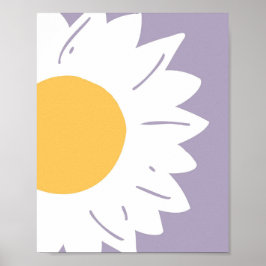 Póster Lavender Daisy – Minimalist Floral Wall Art