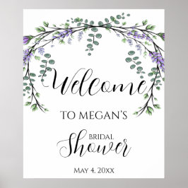 Póster Lavender eucalyptus boho poster de la vegetación