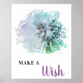 Póster *~* Lavender Floral Abstract DANDELION Hacer Un De