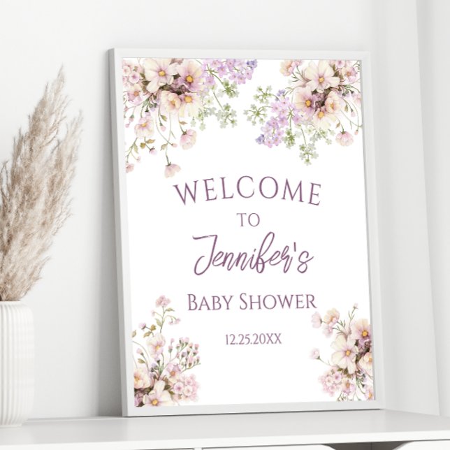 Póster Lavender Floral Primavera Bebé Beber Bienvenida (Subido por el creador)