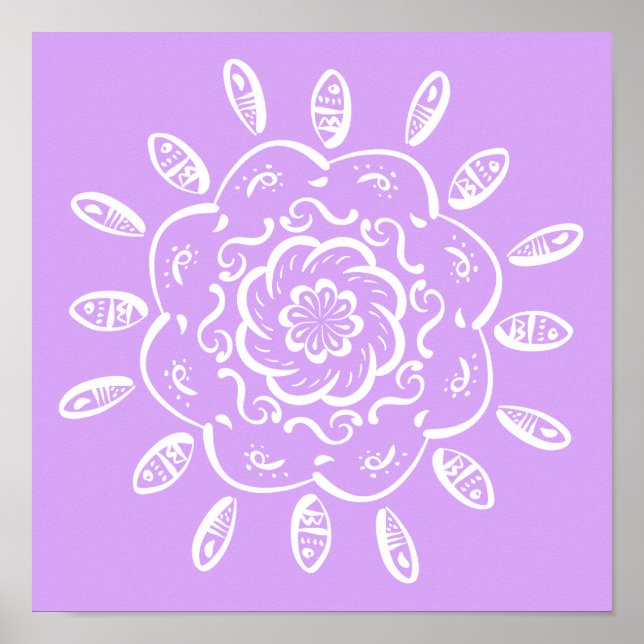 Póster Lavender Mandala (Frente)