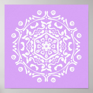 Póster Lavender Mandala