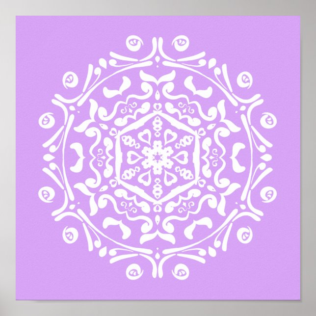 Póster Lavender Mandala (Frente)