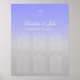Póster Lavender Purple Gray Ombre Pastel Chart Poste