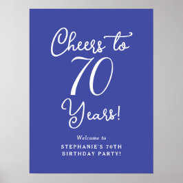 Póster Lavender Saluda a los 70 años Bienvenidos