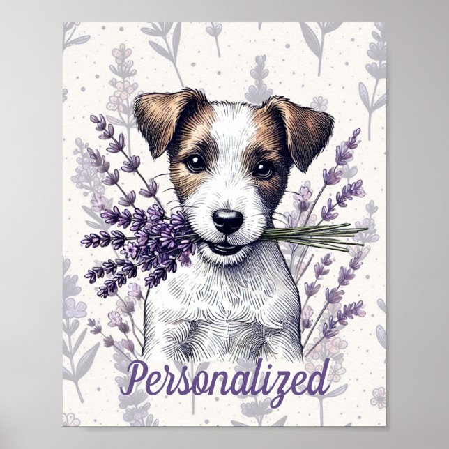Póster Lavender Terrier Love (Frente)