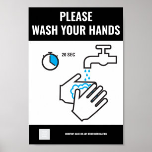 Póster Lávese las manos Poster