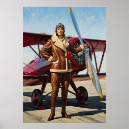 Póster L'AVIATRICE (El Aviatrix) - Art Decó original