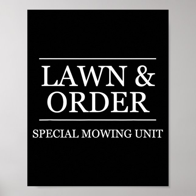 Póster Lawn And Order - Special Mowing Unit _ Funny Lands (Frente)