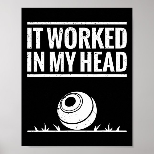 Póster Lawn Bowler Set Lawn Bowling, campeón de bowling e (Frente)