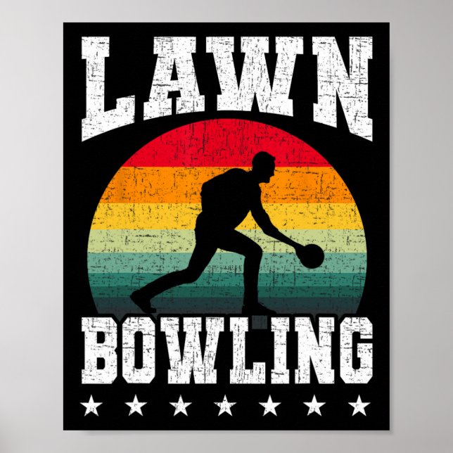 Póster Lawn Bowling Bowler (Frente)