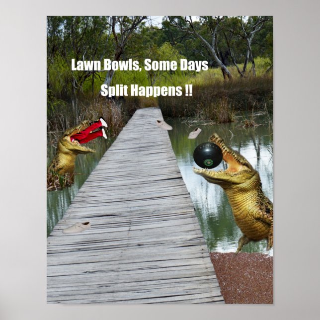 Póster Lawn Bowls Australia Split Happens, Poster (Frente)