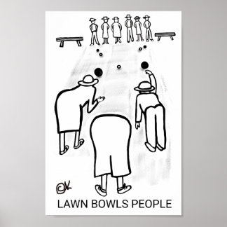 Póster Lawn Bowls People