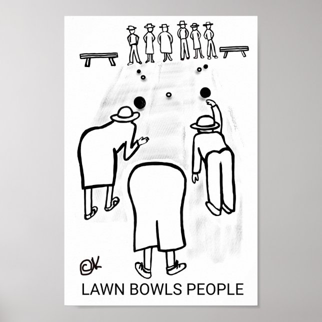 Póster Lawn Bowls People (Frente)