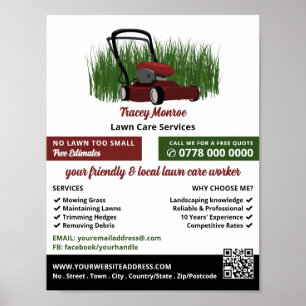 Póster Lawn-Mower en Grass, Lawn Care Services