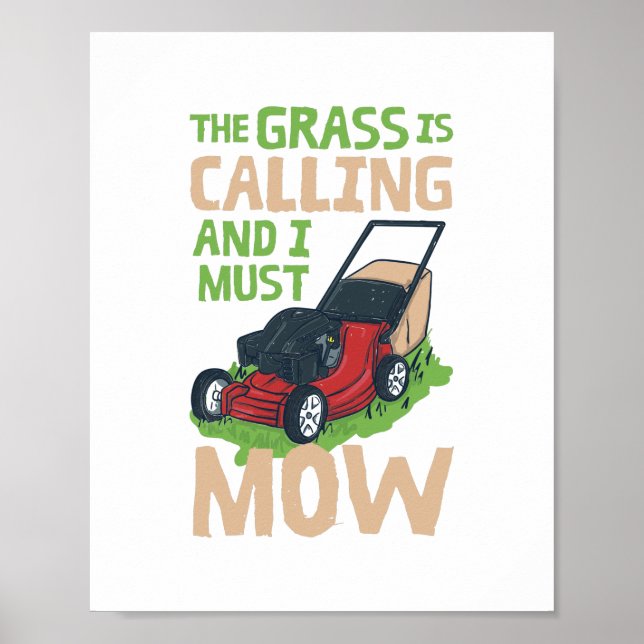 Póster Lawn Mower Lawn Care (Frente)