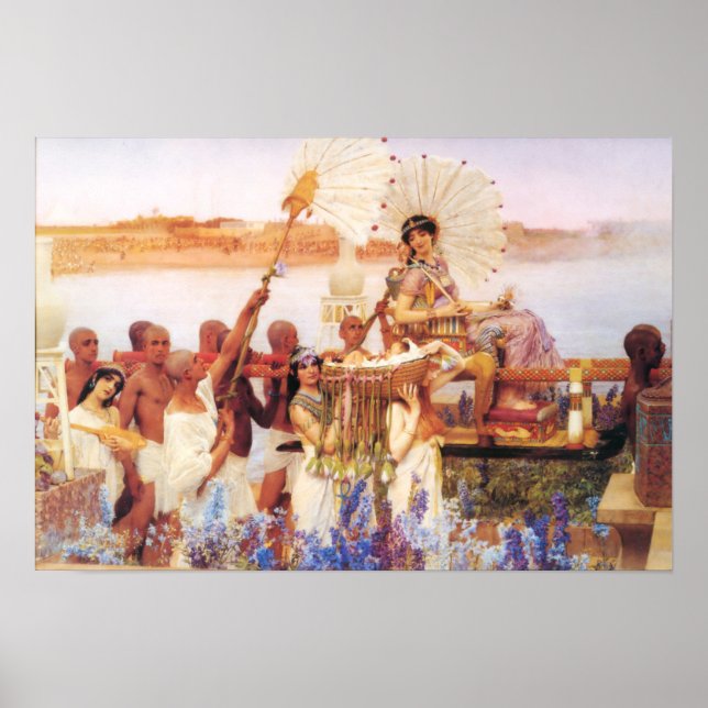 Póster Lawrence Alma Tadema El hallazgo de Moisés (Frente)