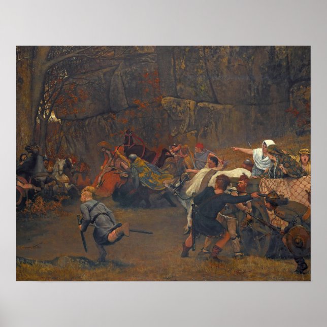 Póster Lawrence Alma-Tadema - Gunthram Bose And His (Frente)