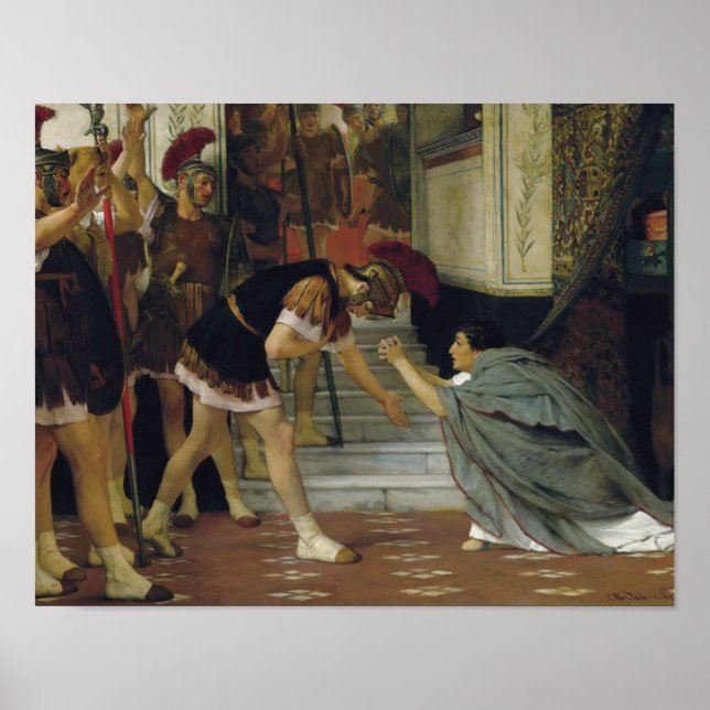 Póster Lawrence Alma-Tadema - Proclamando a Claudius (Frente)